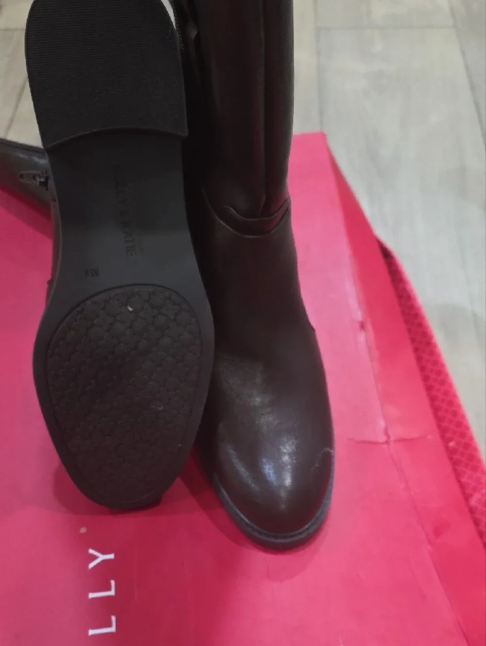 Over-the-Knee Black Boots with Side Zip - Unbranded